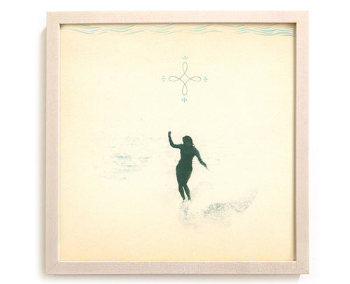 Limited Edition Surfing Art Print "Grace Upon Grace" - Mixed Media