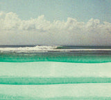 Limited Edition Surfing Art Print "Green Shore" - Mixed Media