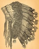 Native American Art Print "Headdress"