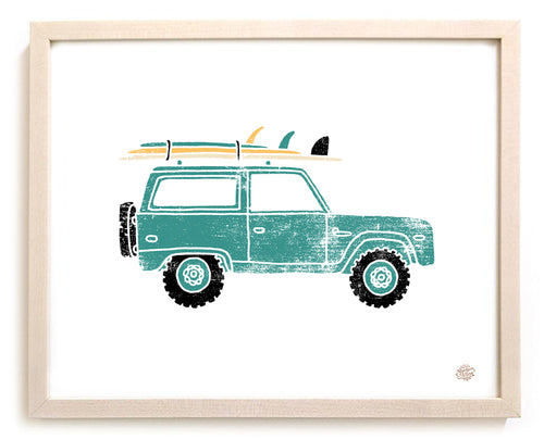Limited Edition Surfing Art "Jeep"