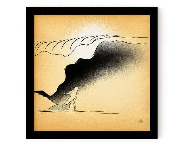 Limited Edition "Low Line" Surf Art Print 12" x 12"