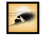 Limited Edition "Mid Line" Surf Art Print 12" x 12"