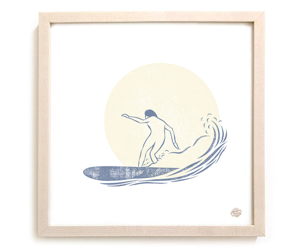 Limited Edition Surf Art Print "Moonrise Glide"