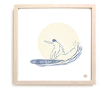 Surfing Art Print "Moonrise Glide Print"