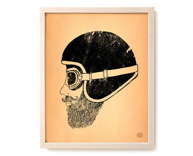 Motorcycle Art Print "Moto Head"