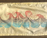 Original 16"x51" "Ombré Ocean" Vintage Marine Salvage Linocut Print