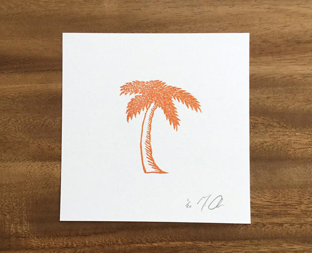 Limited Edition Linocut Print "Palm Tree"