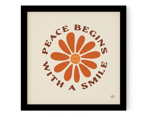 Contemporary Art Print "Peace Begins With A Smile"