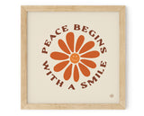 Contemporary Art Print "Peace Begins With A Smile"