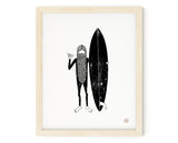 Surfing Art Print "Shaka"