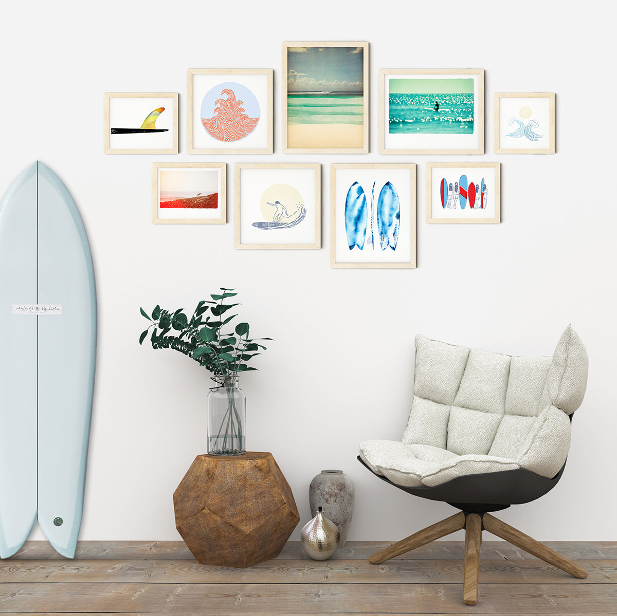 Matthew Allen 　マシューアレン 　 Azure Fish Limited Edition Watercolor Surf Art Print 