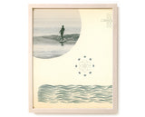 Limited Edition Surfing Art Print "In The Beginning Was The Word" - Mixed Media