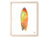Limited Edition Watercolor Surf Art Print "Towards Summer"