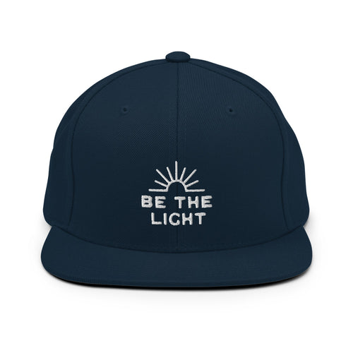 Be The Light Embroidered Men's Snapback Hat